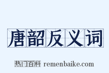唐韶反义词是什么意思的图片